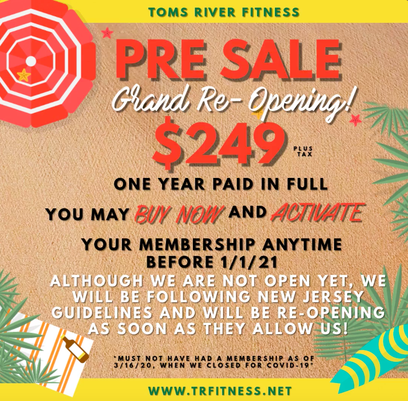 *PRE SALE - REOPENING*